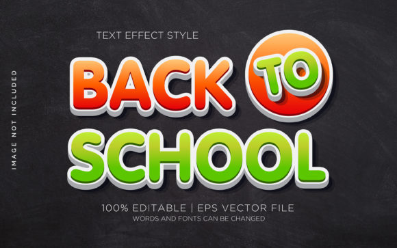 BACK to SCHOOL 03 Text Effects: A Practical Look at This Editable EPS Graphic Style
