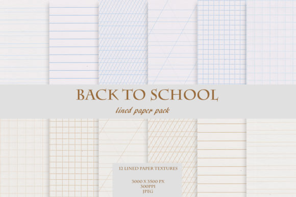 Back to School Lined Grid Paper Set