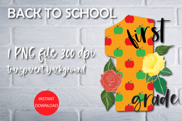 Back to School Sublimation – First Grade Design Asset for Creatives