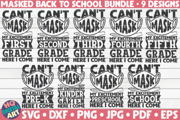 Evaluating the Masked Back to School Bundle 9 Designs for Creative Professionals