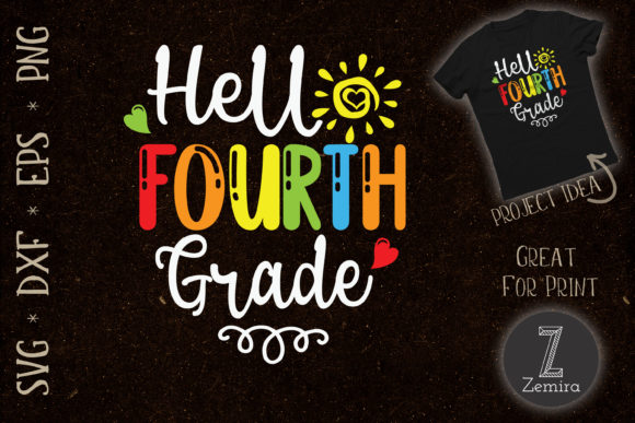 Hello Fourth Grade: Back to School Design Bundle