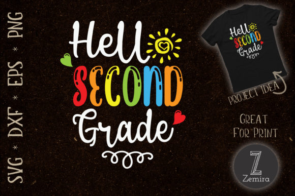 Hello Second Grade Back to School Design Assets