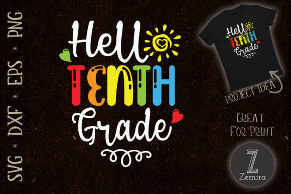Hello Tenth Grade Back to School Design Assets