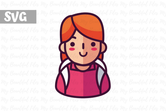 School Girl – Back to School Icon Set