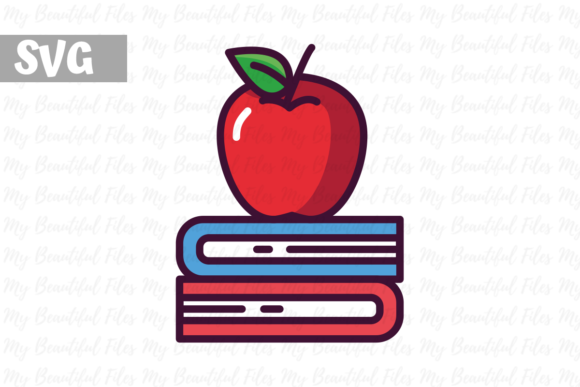 The Strategic Value of a Classic Icon: How the Book with Apple on It – Back to School SVG Elevates Creative Projects